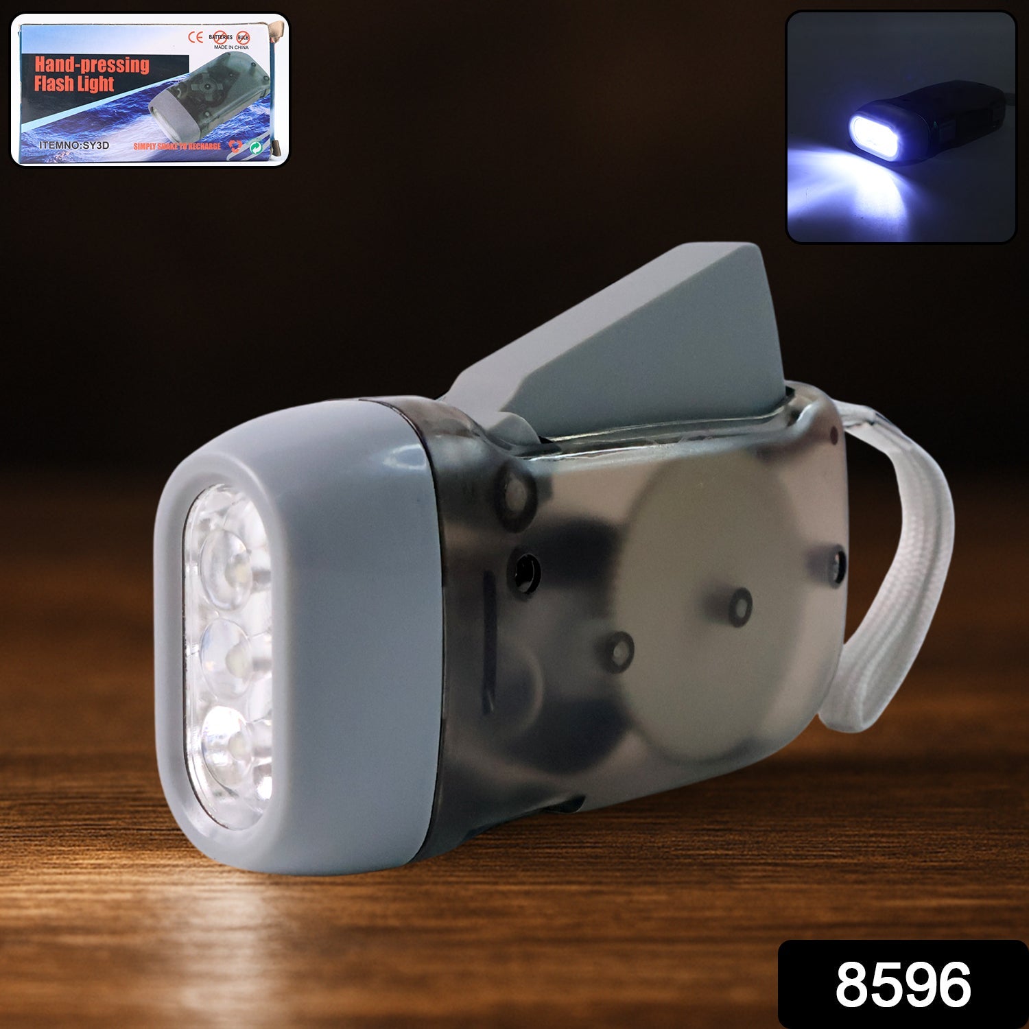 3 LED Hand Press Torch Hand Crank Flashlight Hand Pressing Flashlight Traveling Torch Light Manual Generator, Battery-Free Flashlight (1 Pc) 3 LED Hand Press Torch Hand Crank Flashlight Hand Pressing Flashlight Traveling Torch Light Manual Generator, Battery-Free Flashlight (1 Pc)